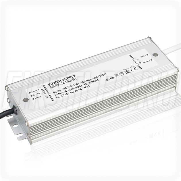 Блок питания 150W — 24V, 6.3A (IP67, Металл-ARPV-B1)