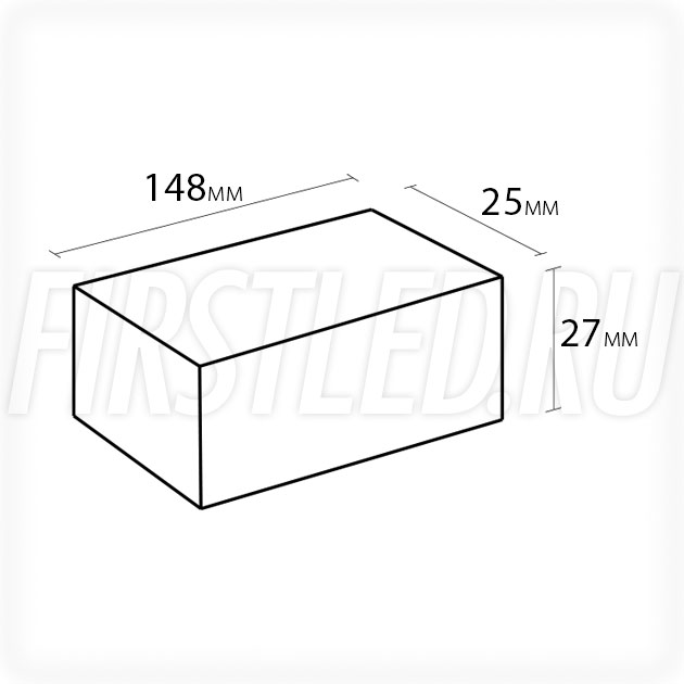 Блок питания 20W — 12V, 1.7A (IP67, Металл-B)