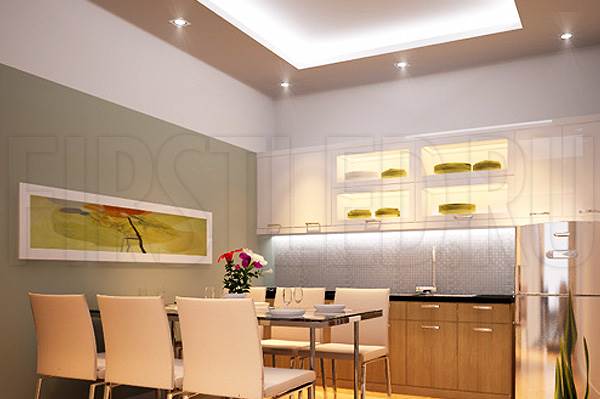 Светодиодная подсветка потолка и потолочных ниш в столовой или на кухне
