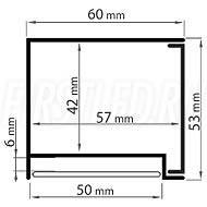 Чертеж (схема) светодиодного профиля TALUM W60.53