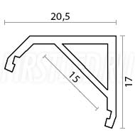 Чертеж (схема) светодиодного профиля TALUM S20.17