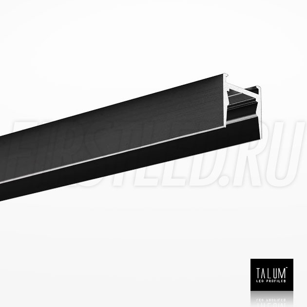 Накладной алюминиевый профиль TALUM HIDE W16.15 BLACK (черный)
