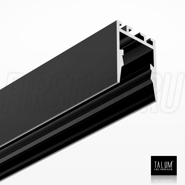Накладной / подвесной алюминиевый профиль TALUM HIDE WP16.22 BLACK (черный)