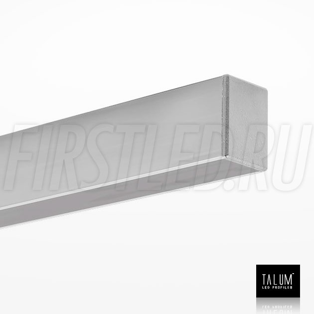 Накладной / подвесной алюминиевый профиль TALUM HIDE WP16.22 вместе с матовым рассеивателем и заглушкой