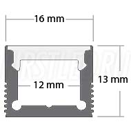 Чертеж (схема) светодиодного профиля TALUM W16.13