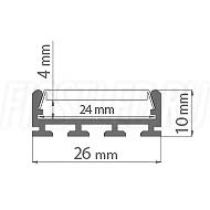 Чертеж (схема) светодиодного профиля TALUM WP26.10