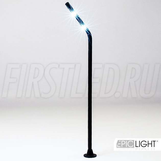 Миниатюрный светодиодный светильник стойка EpicLIGHT STILO.G с необычной изогнутой формой осветит любой товар в лучшем свете!