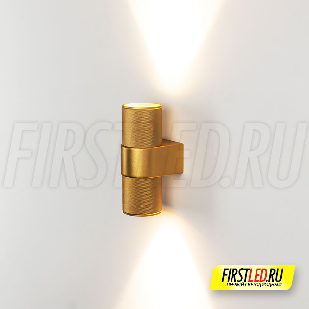 Настенный светодиодный светильник SPICY WALL TWIN 2x6W GOLD (золотой)